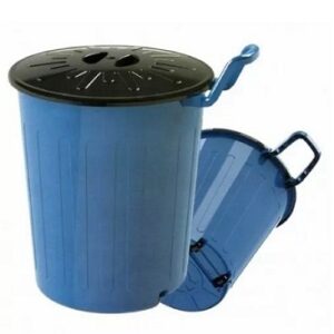 LIXEIRA C/TPA 100LT C/RODAS ARQPLAST